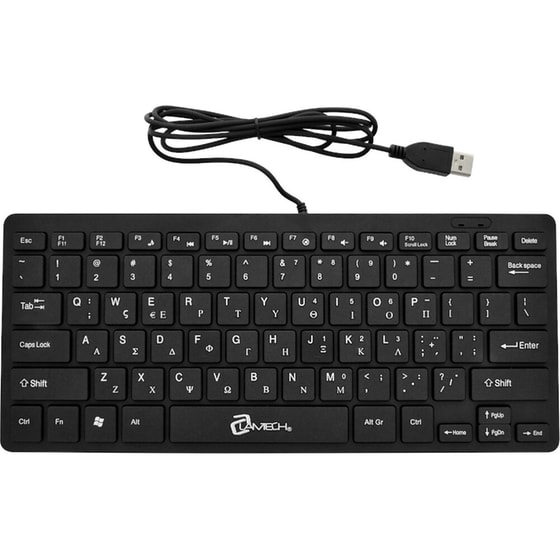 Compact Πληκτρολόγιο USB LAMTECH MINI LAM081710 Μαύρο image 0