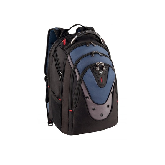 Τσάντα Laptop Πλάτης Wenger Ibex 17"/43cm Μαύρο-Μπλε image 3