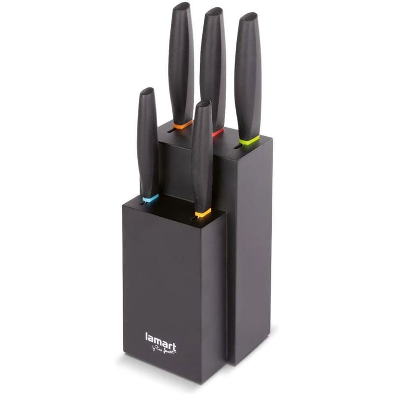 LAMART LT2150 Σετ Μαχαίρια με Βάση Μαύρο