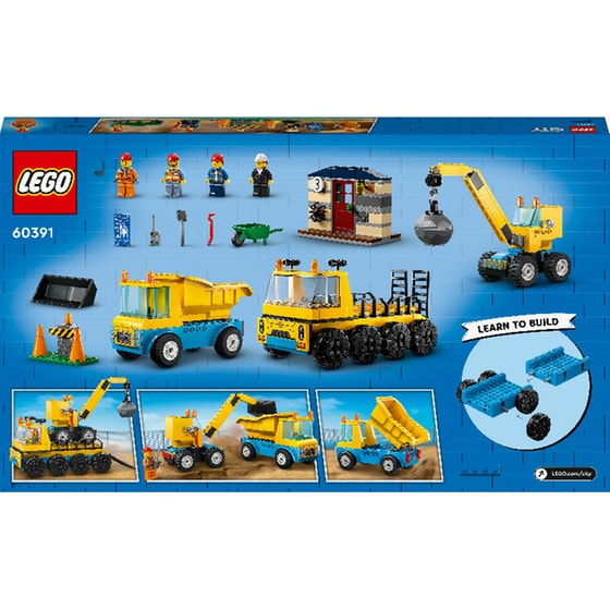 LEGO® City Construction Trucks and Wrecking Ball Crane (60391) image 9