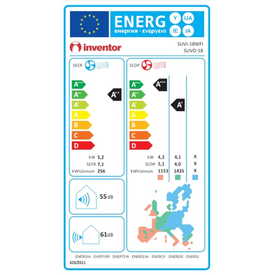 Κλιματιστικό Inverter INVENTOR Supreme UVI-18WFIB/SUVO-18B 18000 BTU A++/A+++ με Ιονιστή και WiFi image 7