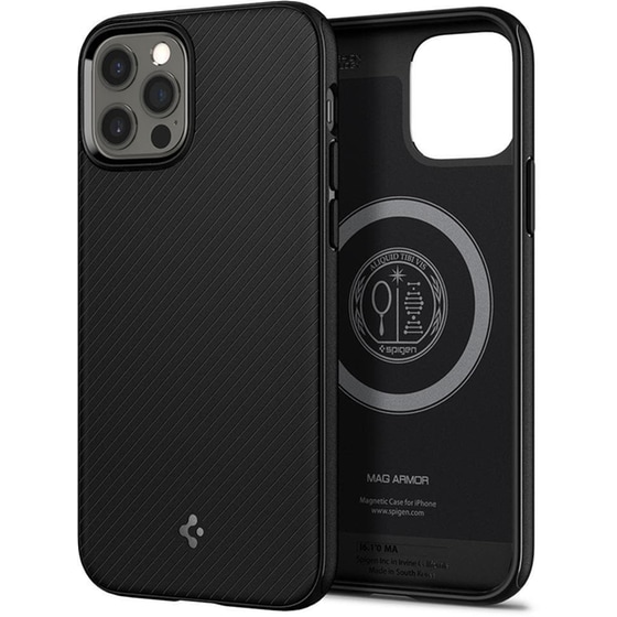 Θήκη Apple iPhone 12/iPhone 12 Pro - Spigen Mag Armor (MagFit) - Black image 0