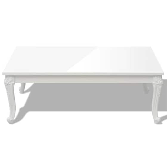 Τραπεζάκι Σαλονιού VidaXL από Ξύλο MDF 115x65x42cm - Λευκό image 2
