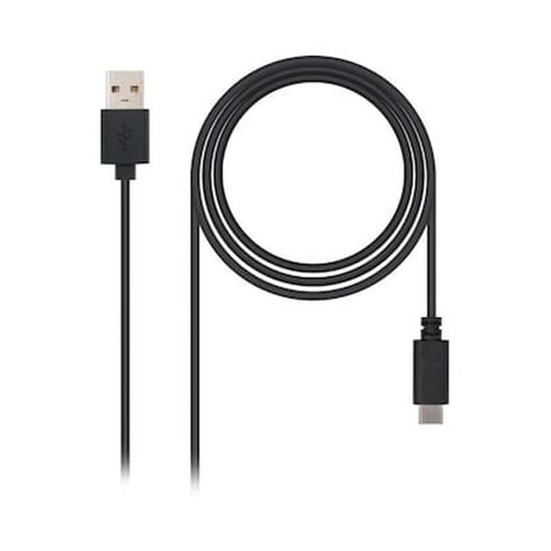 NANOCABLE Καλώδιο δεδομένων Nanocable Usb to Usb-C 1m - Black