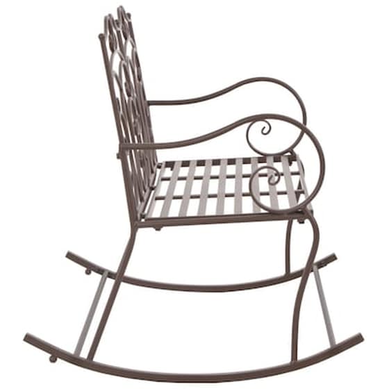 Παγκάκι Κήπου VidaXL Αντικέ από Σίδερο 104x83x89cm - Καφέ image 3