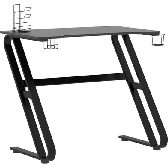 Γραφείο Gaming VidaXL με Πόδια σε Σχήμα ZZ 90x60x75 cm - Μαύρο image 0