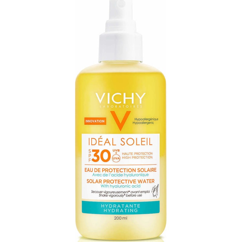 VICHY Αντηλιακό Νερό Ενυδάτωσης Vichy Ideal Soleil Για Πρόσωπο και Σώμα SPF30 200ml