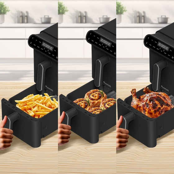 TURBOTRONIC TT-AF500D 2460 W 2 x 5.5 L Μαύρο Φριτέζα Αέρος image 13