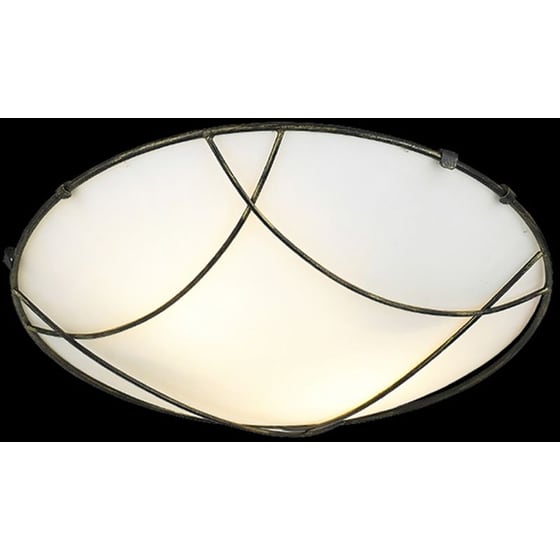 Φωτιστικό Πλαφονιέρα Aca Decor Minos Dla7193 από Μέταλλο/Γυαλί - Μαύρο/Χρυσό image 1