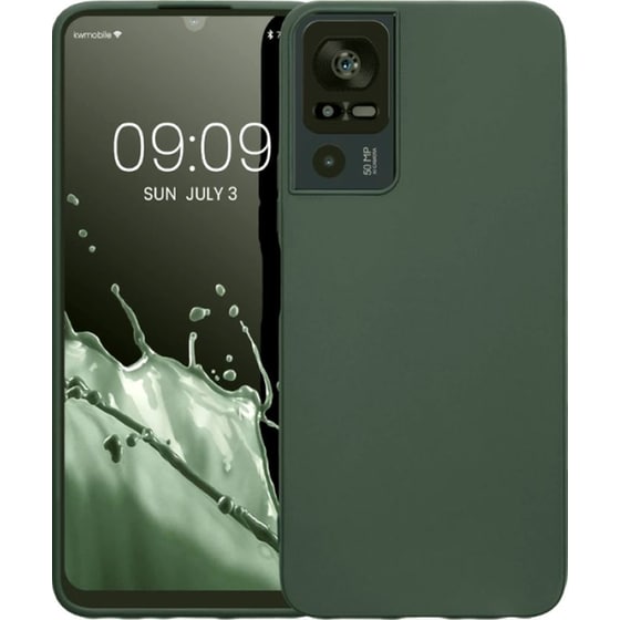 Θήκη TCL 40 SE - KWmobile Θήκη Σιλικόνης - Forest Green image 0