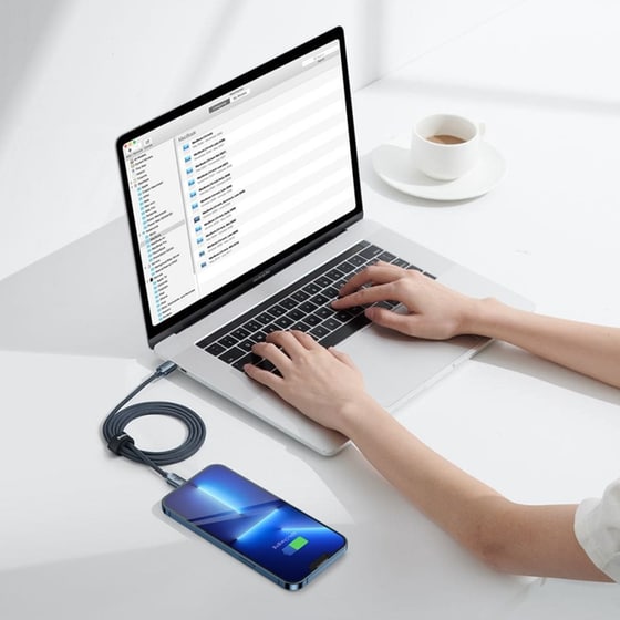 Baseus Καλώδιο Φόρτισης Crystal Shine USB-C ,Lightning, 20W, PD, 1.2m - Μαύρο image 6