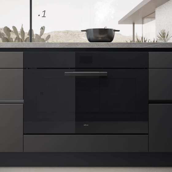 ELICA VIRTUS MULTI TFT BL Εντοιχιζόμενος Φούρνος  Άνω Πάγκου 115 Lt Μαύρο image 2