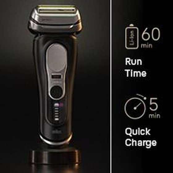 BRAUN SERIES 9 9610S PRO+ Ξυριστική Μηχανή Επαναφορτιζόμενη Μαύρο-Ασημί image 1