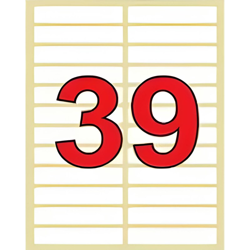 Αυτοκόλλητες Ετικέτες Metron Λευκό (40 Φύλλα - 960 Τεμάχια )