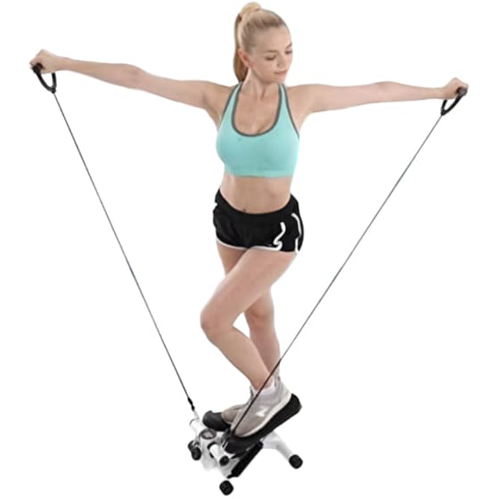 Mini Stepper Level-s Ryd-006 με Λάστιχα Εκγύμνασης - Λευκό/Μαύρο image 5