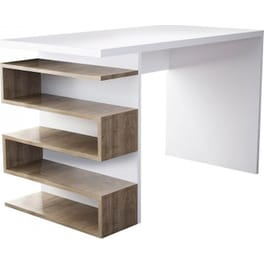 Γραφείο Μελέτης  24Mall Maniera από Μοριοσανίδα 120x60x75cm - Λευκό/Καρυδί