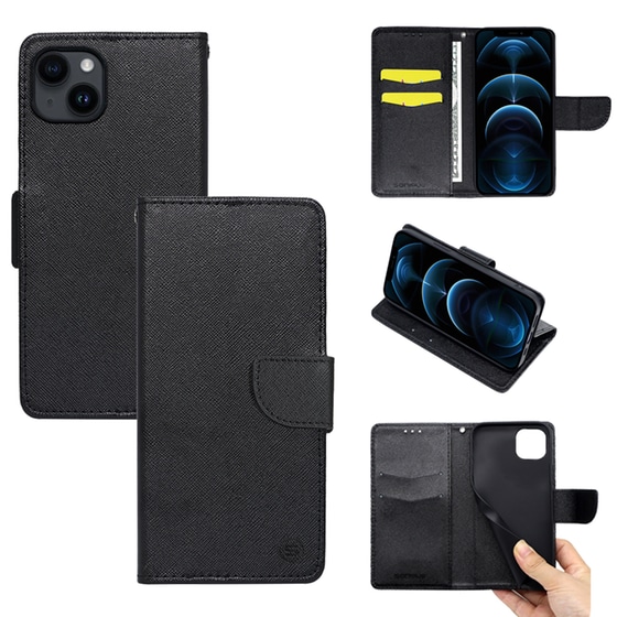Θήκη Apple iPhone 14 Plus - Sonique Trend Book - Μαύρο image 0