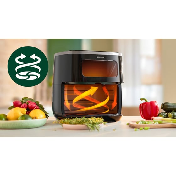 PHILIPS HD9257/80 3000 Series XL 1700 W με Αποσπώμενο Κάδο 5.6 L Μαύρο Φριτέζα Αέρος image 9