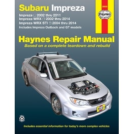 Subaru Impreza (02-11), Impreza WRX (02-14) & Impreza WRX STI (04-14) inc. Impreza Outback & GT Models USA