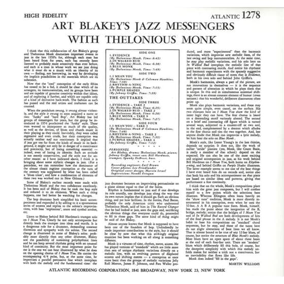 Art Blakey's Jazz Messengers With Thelonious Monk image 3