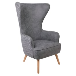 Πολυθρόνα Woodwell Dovela C59050 από Ύφασμα - Γκρι