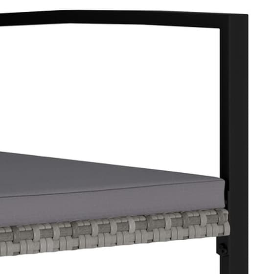 Καρέκλες Τραπεζαρίας Κήπου Vidaxl από Συνθετικό Ρατάν 4 Τεμ. 53x58.5x83cm - Γκρι image 5