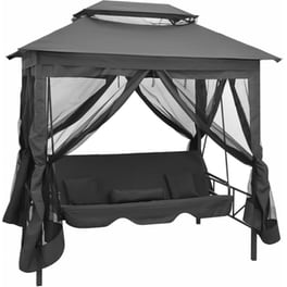 Κούνια Κήπου VidaXL με Σκίαστρο  από Χάλυβα 220x160x240 cm - Ανθρακί