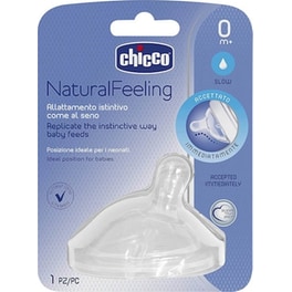 Chicco Θηλή Σιλικόνη Natural Feeling 0m+ 1τμχ (81011-10)