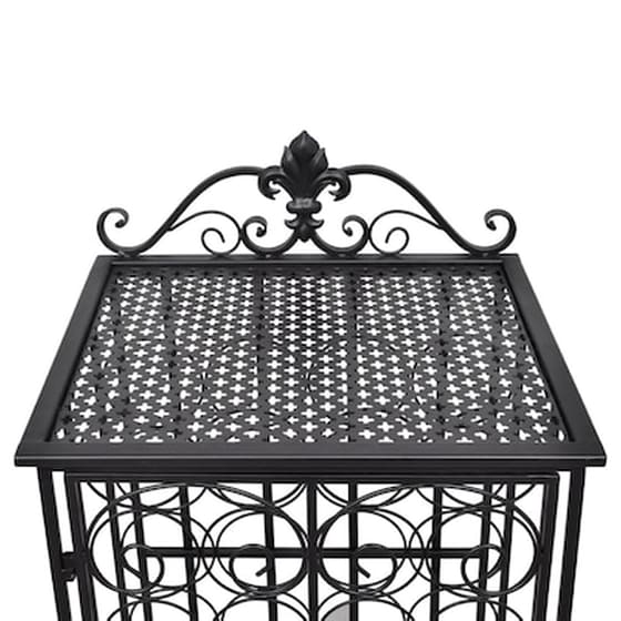 Κάβα/Ραφιέρα Κρασιών Vidaxl από Μέταλλο για 28 Φιάλες - Μαύρη image 5