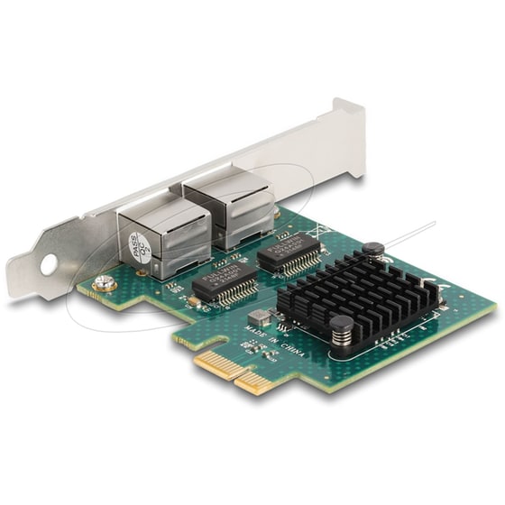 Delock Κάρτα Επέκτασης Pcie X1 Σε 2x Rj45 Gigabit 88205, 1000mbps image 3