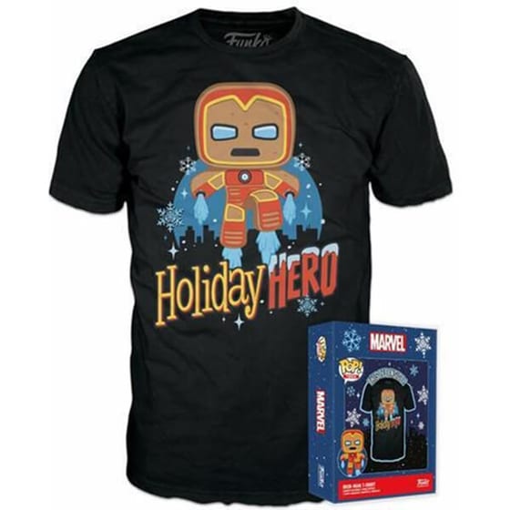 Funko Pop! Boxed Tee: Marvel - Gingerbread Iron Man - L image 0