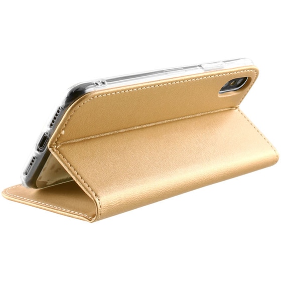 Θήκη Apple iPhone XR - Volte-tel Pocket Magnet Book Stand - Gold image 3