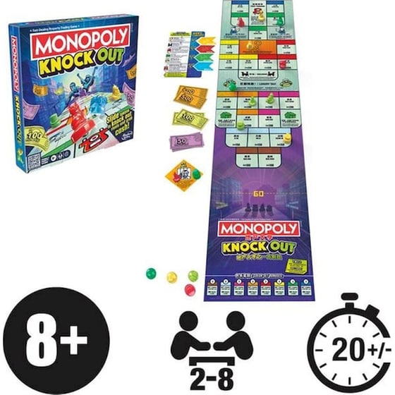 Monopoly Knockout Επιτραπέζιο (Hasbro) image 1