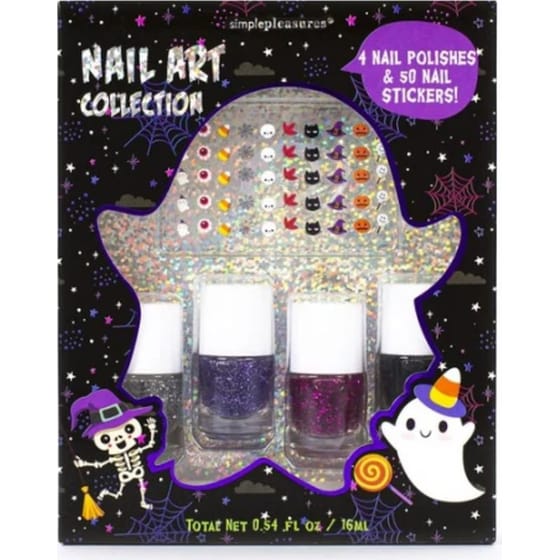 Σετ 4 Βερνίκια Νυχιών και 50 Αυτοκόλλητα Tri-Coastal Nail Art Collection Halloween image 0