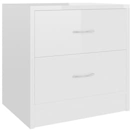 Κομοδίνο Vidaxl Από Μοριοσανίδα 40x30x40 cm - Γυαλιστερό Λευκό