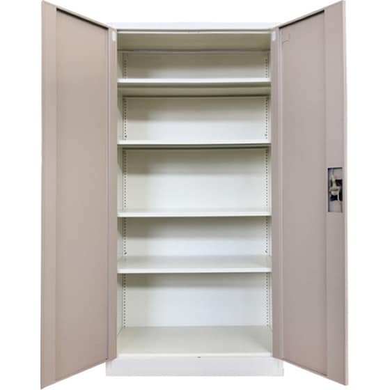 Μεταλλική Ντουλάπα 90x45x181cm Πάχους 0.6mm/0.8mm (πάτωμα) Γαλβανιζέ Με 4 Ράφια - 5 Αποθηκευτικοί Χώροι Taupe-μπεζ Steelen image 2