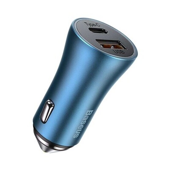 Φορτιστής Αυτοκινήτου Baseus Contactor Pro Usb+usb-c Με Καλώδιο - Μπλέ image 2