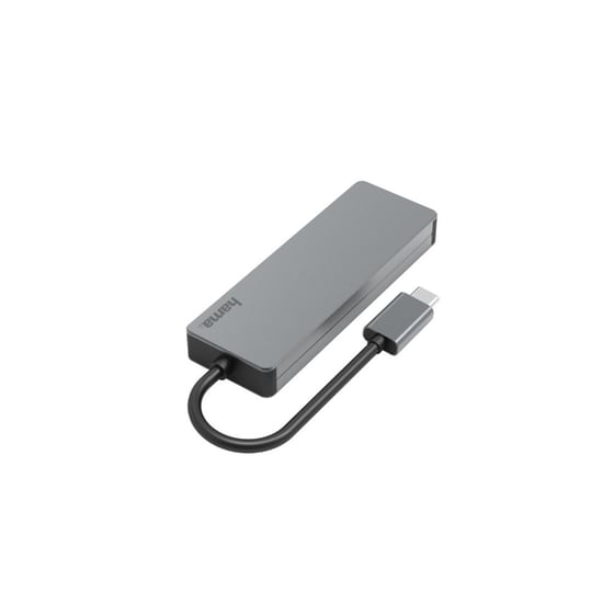 USB Hub Hama 4 Ports alu - Γκρι image 1
