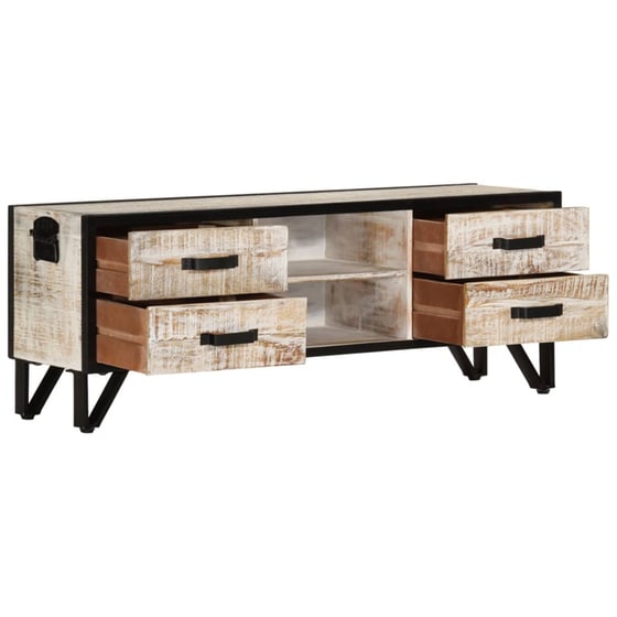 Έπιπλο Τηλεόρασης VidaΧL Ξύλινο 110x30x41cm - Γκρι/Μαύρο image 2