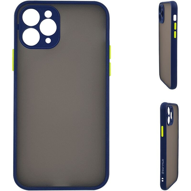 Θήκη Apple iPhone 11 Pro - Sonique Color Button Bumper Clear - Μπλε