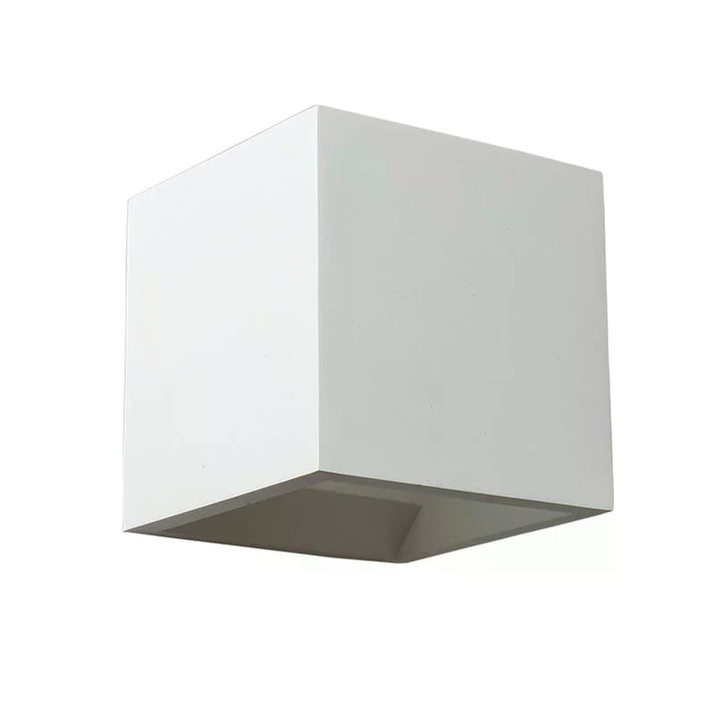 ACA DECOR Απλίκα Τοίχου Aca Γύψινη 12x12x12 cm - Λευκή