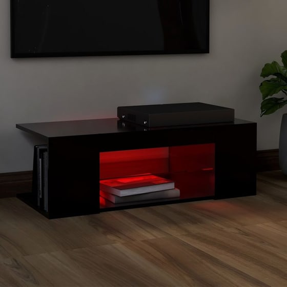 Έπιπλο Τηλεόρασης VidaXL Επεξεργασμένο Ξύλο 90x30x39cm - Μαύρο image 4