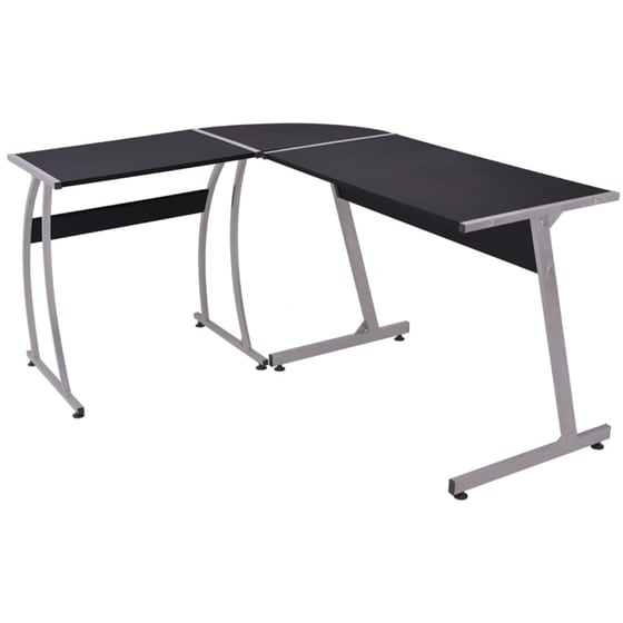 Γραφείο Γωνιακό VidaXL από Μοριοσανίδα 152x117cm - Μαύρο image 0