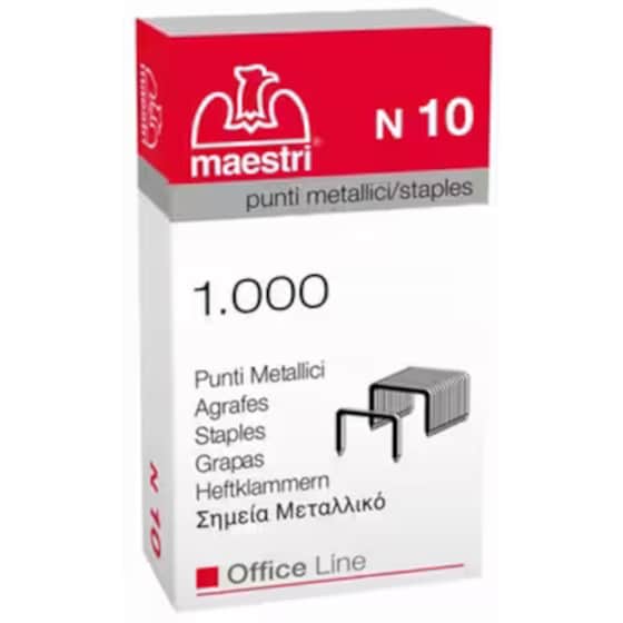 Σύρματα Συρραπτικού Ανταλλακτικά Maestri N10 1000 Τεμάχια image 0
