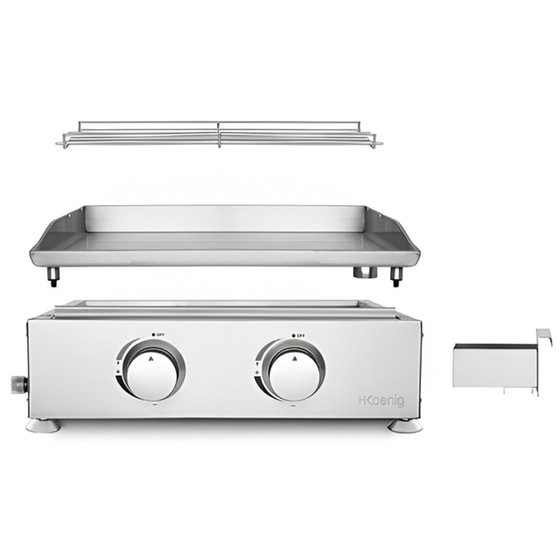 H.KOENIG PLX820 με 2 Εστίες 5kW Ψησταριά Υγραερίου image 1