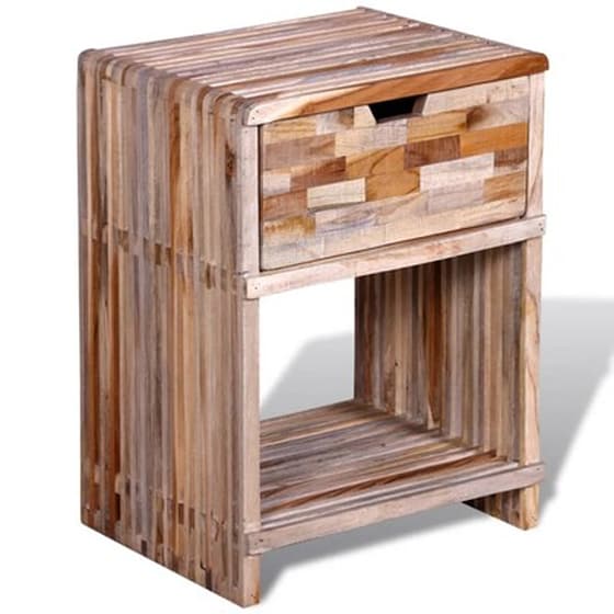 Κομοδίνο Vidaxl Από Ανακυκλωμένο Ξύλο Teak 38x31x51 cm - Καφέ image 3