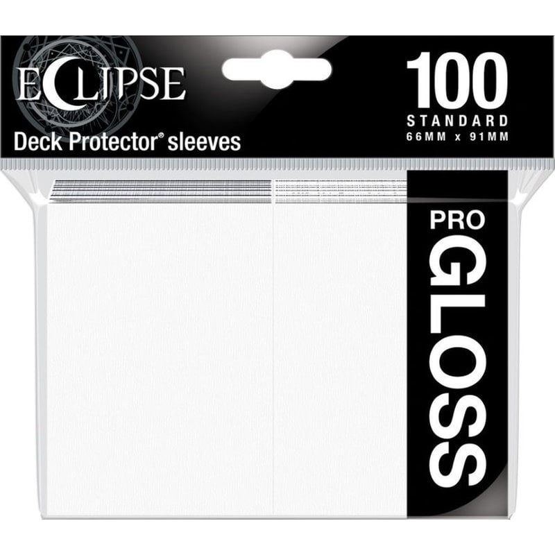 Ultra Pro Standard Sleeves Eclipse Gloss Arctic White 100 Τμχ