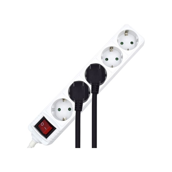 Πολύπριζο Ewent EW3955 5 Θέσεων 1.5m - Λευκό image 1