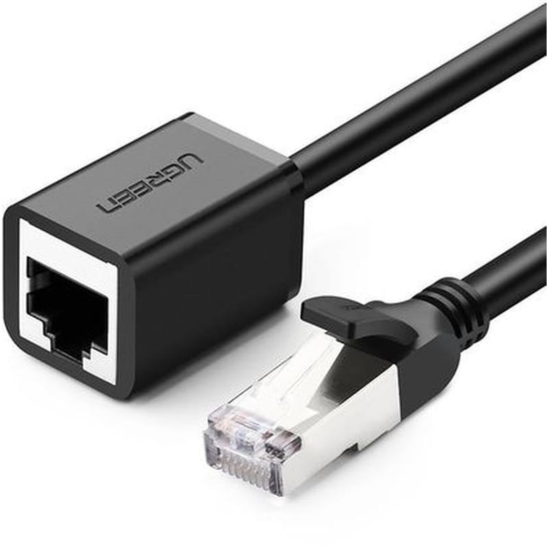 UGREEN Καλώδιο Επέκτασης Ethernet Ugreen RJ45 Cat.6 FTP 1000 Mbps 0.5m - Μαύρο