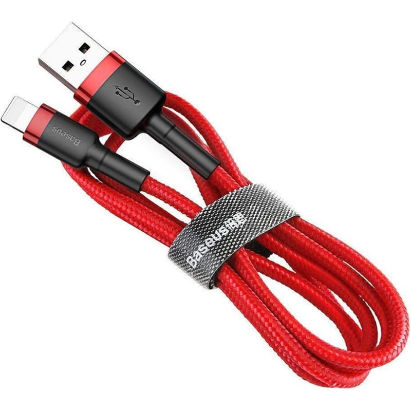 Καλώδιο Baseus Cafule Braided USB to Lightning 0.5m - Κόκκινο